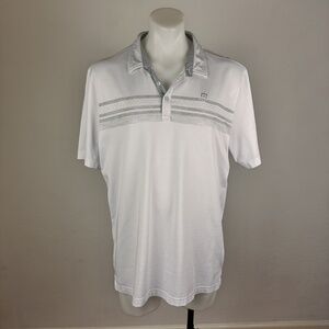Travis Mathew Striped Design Golf Polo Size XXL
